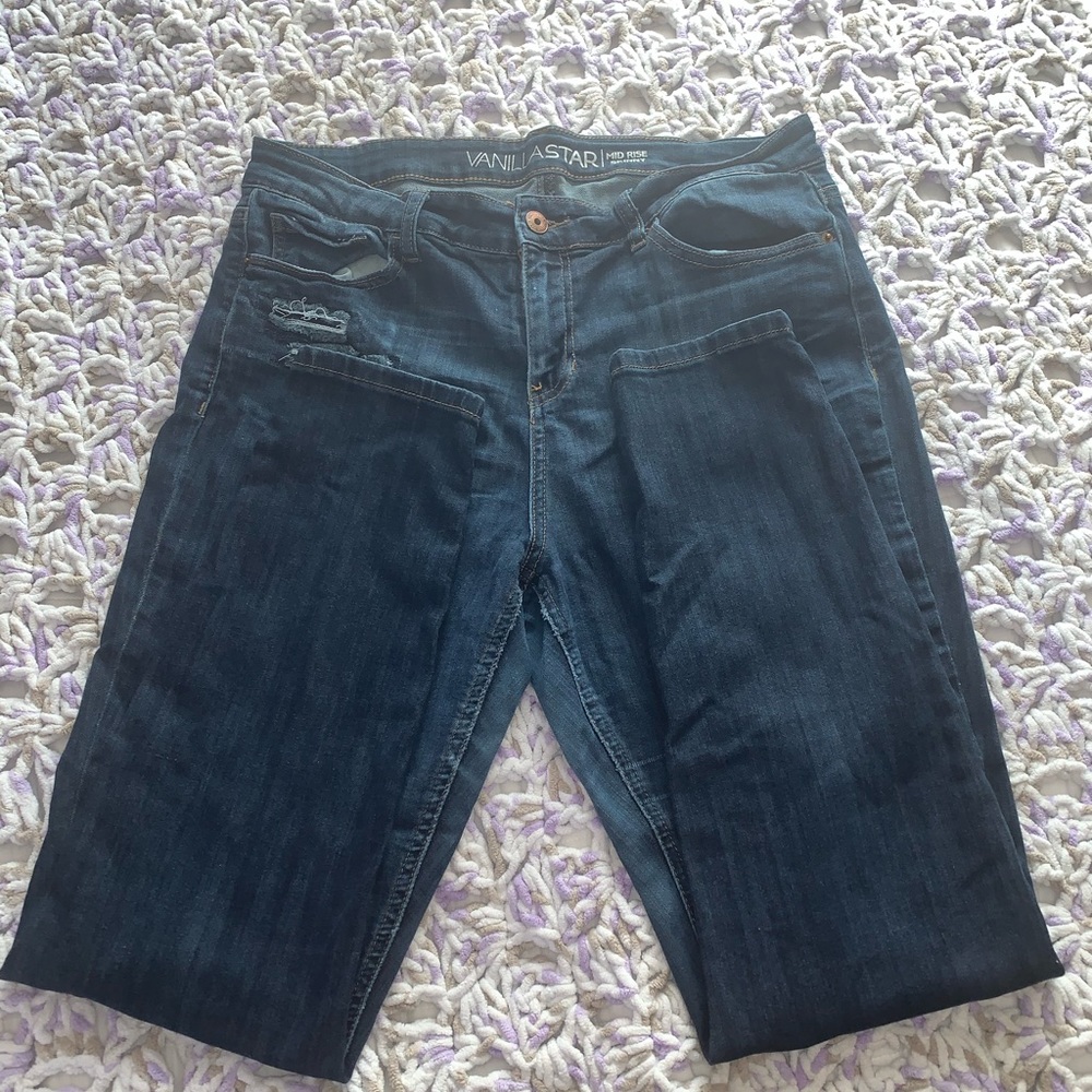 Mid rise skinny jeans